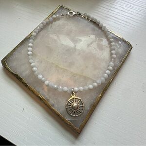 Handmade Moonstone Charm Anklet